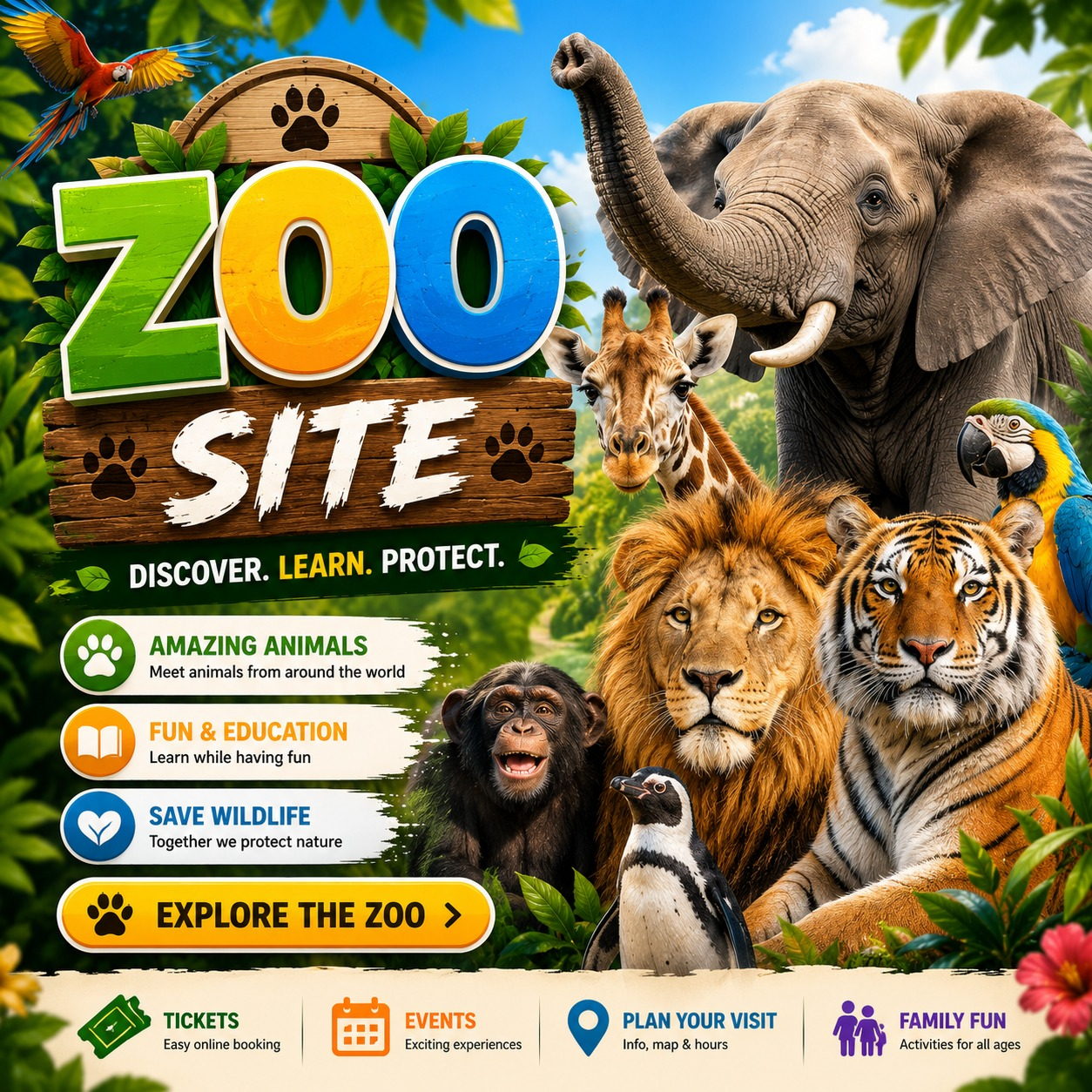 Zoo Site website project